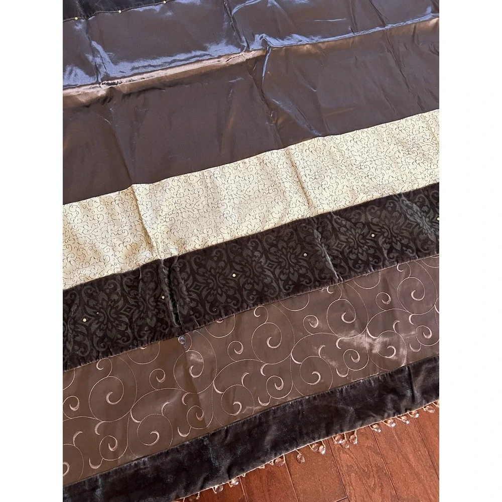 NWOT  Brown‎ global home Marrakesh Patchwork throw 50x60